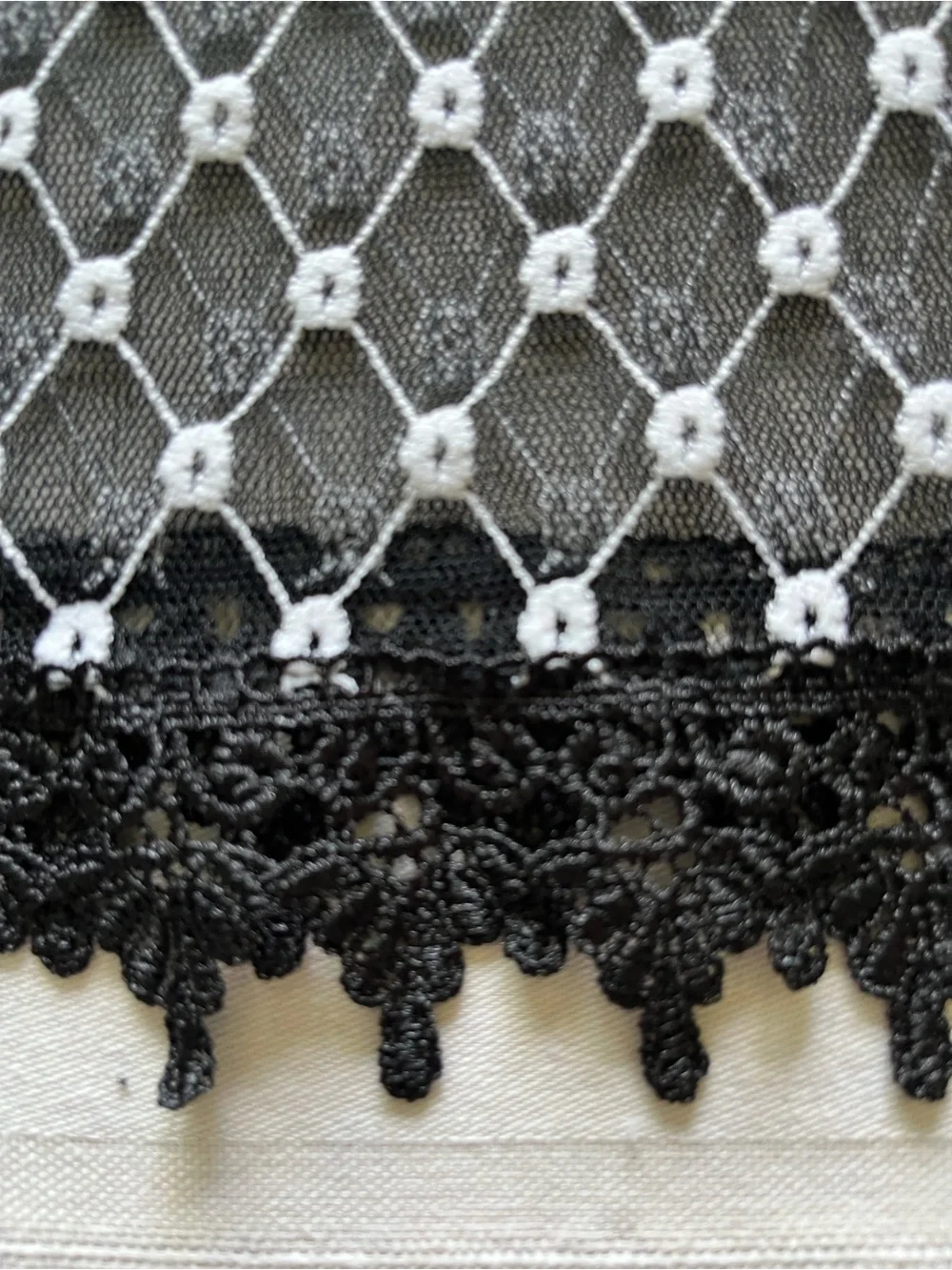 Inspire Sheer  Lace Trim Shawl Scarf - Veil